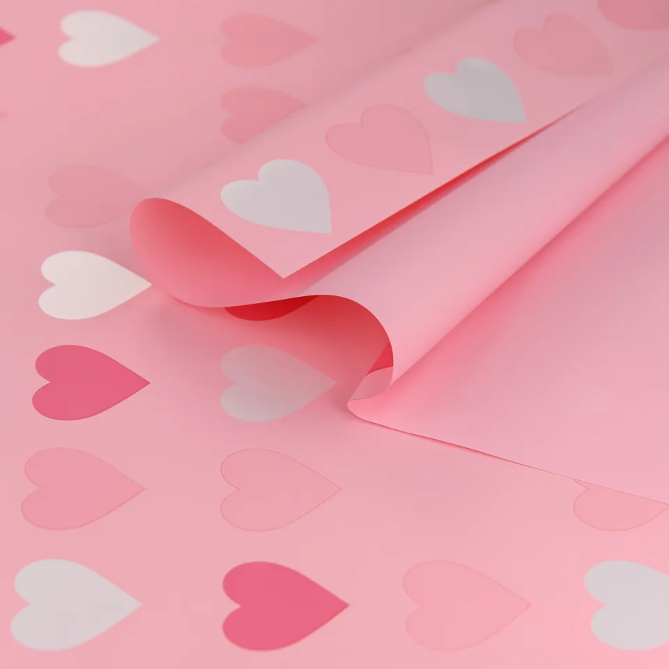 Плёнка матовая «Amore», 58см×58см (20 листов), Розовый