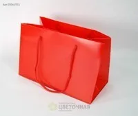Пакет — матовый 21×11×14см.Красный