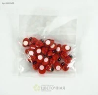 Божья коровка, лягушка - Набор клеящихся 1,2см 24шт , Россия